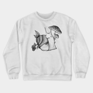 Mushroom Snail Design Crewneck Sweatshirt